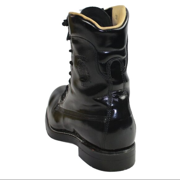 Chippewa 20242 Gloss Black Steel Toe Leather Street Warrior Trooper Boot, Size 9 - Picture 6 of 12